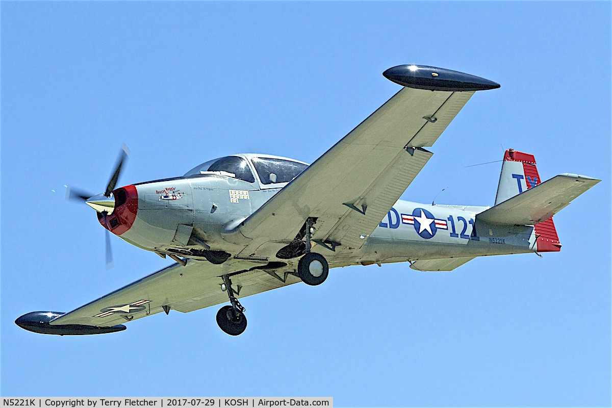 N5221K, 1950 Ryan Navion B C/N NAV-4-2121B, At 2017 EAA AirVenture at Oshkosh