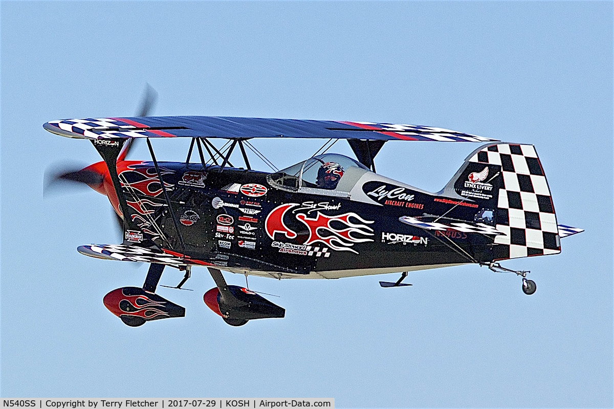 N540SS, 2011 Pitts S-2S Special C/N 006, at 2017 EAA AirVenture at Oshkosh