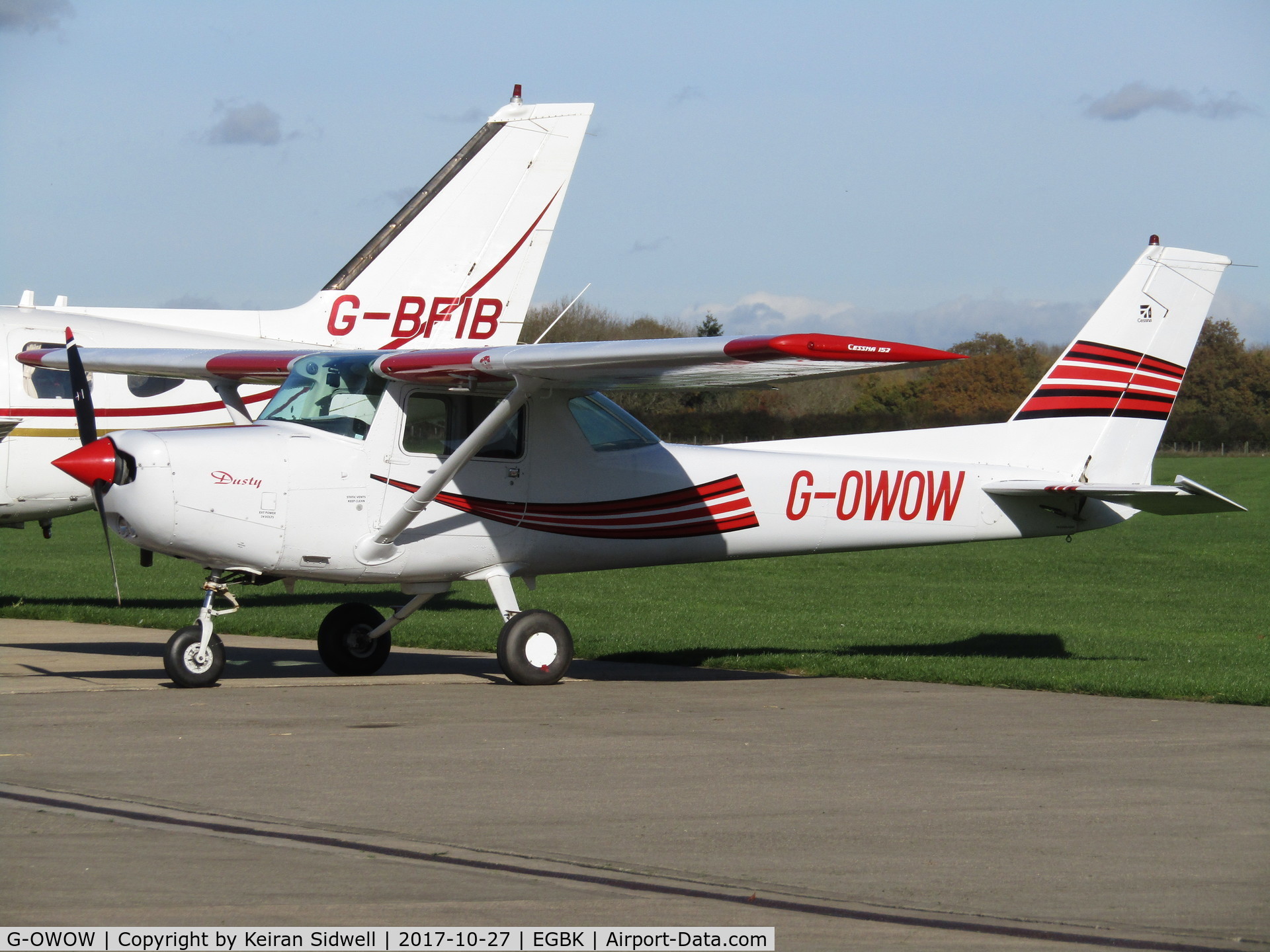 G-OWOW, 1979 Cessna 152 C/N 152-83199, Shortly after landing and minutes before departure...