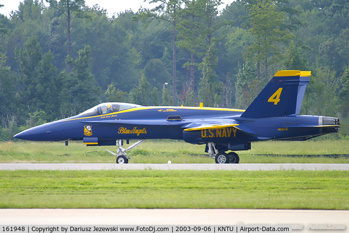 161948, McDonnell Douglas F/A-18A Hornet C/N 0157, F/A-18A Hornet 161948 C/N 0157 from Blue Angels Demo Team  NAS Pensacola, FL