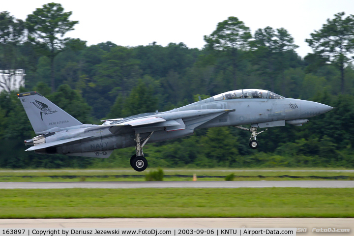 163897, Grumman F-14D Tomcat C/N 607/D-12, F-14D Tomcat 163897 AD-161 from VF-101 'Grim Rippers' NAS Oceana, VA