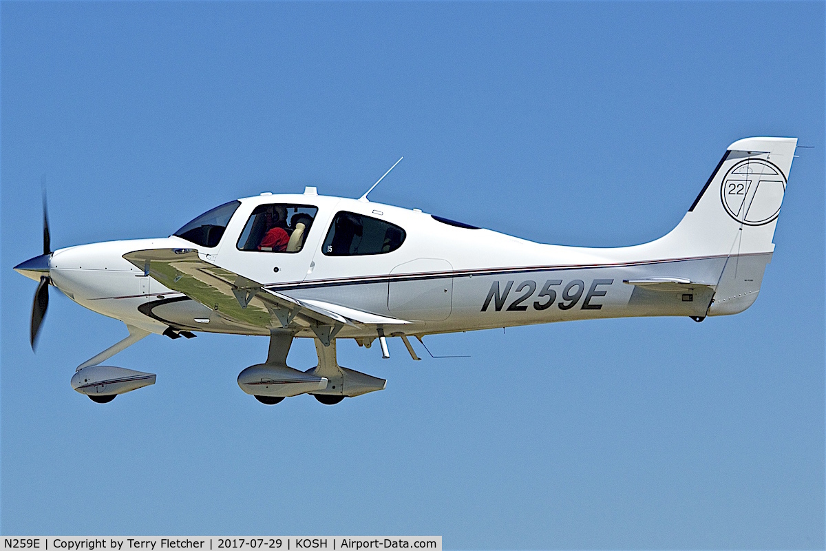 N259E, 2013 Cirrus SR22T C/N 0608, at 2017 EAA AirVenture at Oshkosh