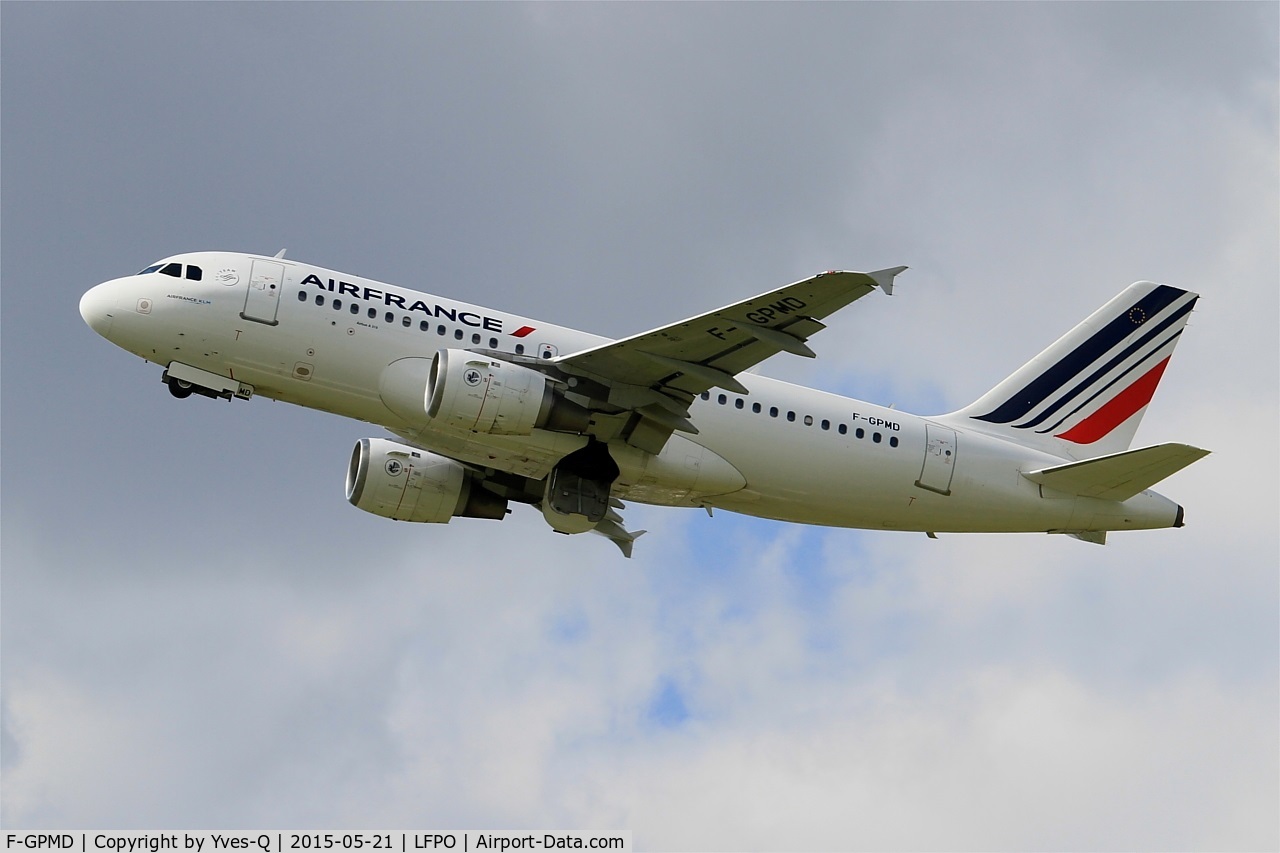 F-GPMD, 1993 Airbus A319-113 C/N 618, Airbus A319-113, Take off rwy 24, Paris-Orly airport (LFPO-ORY)