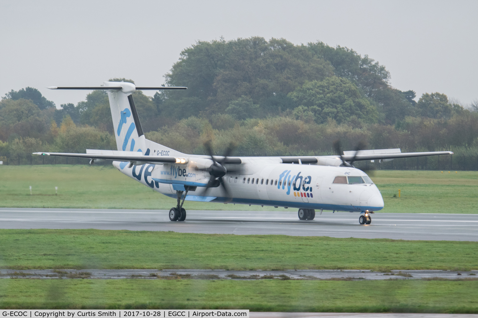 G-ECOC, 2007 De Havilland Canada DHC-8-402Q Dash 8 C/N 4197, G-ECOC seen at EGCC/MAN