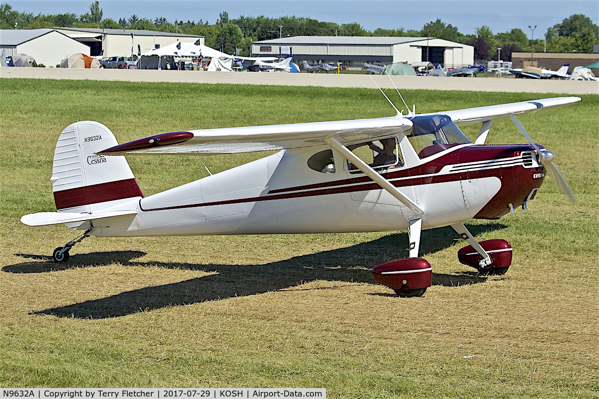 N9632A, 1949 Cessna 140A C/N 15353, at 2017 EAA AirVenture at Oshkosh