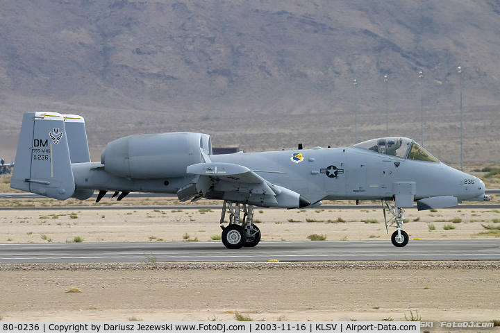 80-0236, Fairchild Republic OA-10A Thunderbolt II C/N A10-0586, A-10A Thunderbolt II 80-0236 DM from 358th FS 