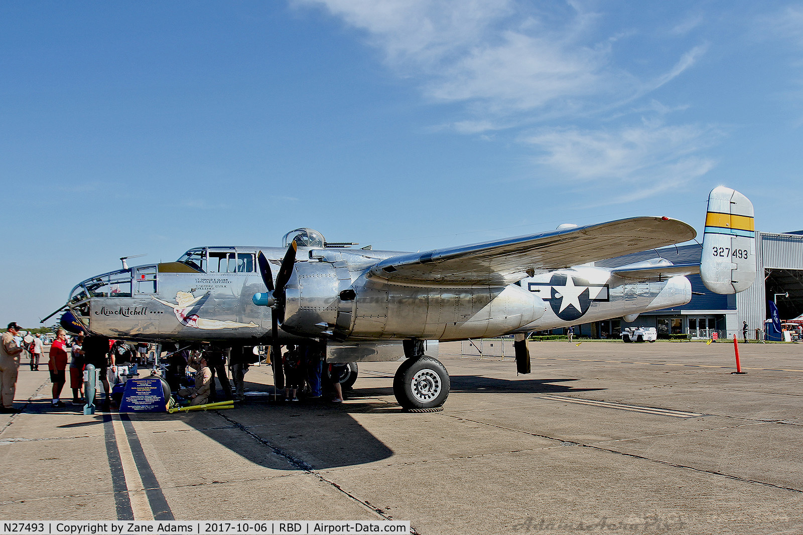 N27493, 1944 North American TB-25K Mitchell C/N 44-29869/108-33144, At the 2017 Wings Over Dallas airshow
