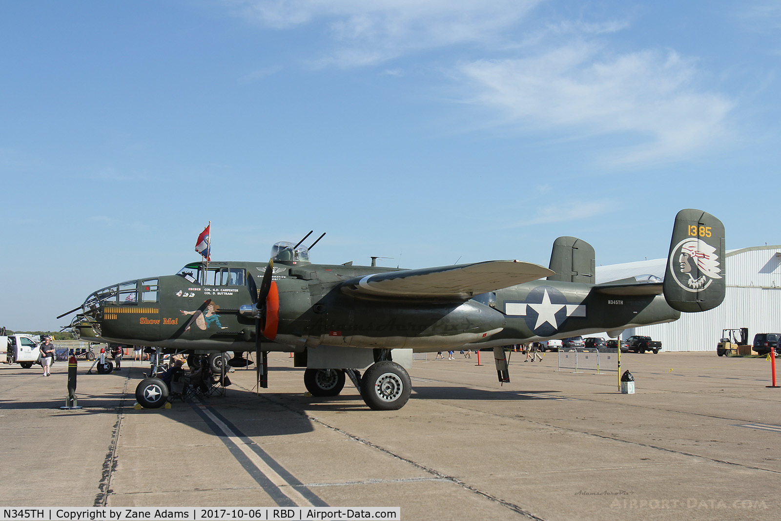 N345TH, 1944 North American TB-25J Mitchell C/N 44-31385A, At the 2017 Wings Over Dallas Airshow