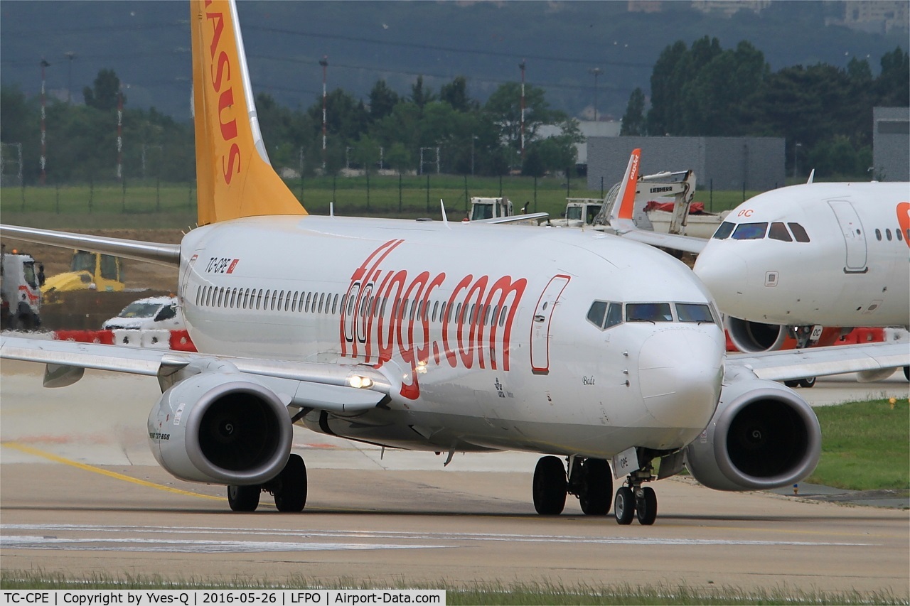 TC-CPE, 2012 Boeing 737-82R C/N 38178, Boeing 737-82R, Lining up  rwy 08, Paris-Orly Airport (LFPO-ORY)