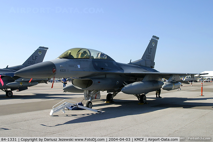 84-1331, 1984 General Dynamics F-16D Fighting Falcon C/N 5D-25, F-16D Fighting Falcon 84-1331 LF from 62nd FS 