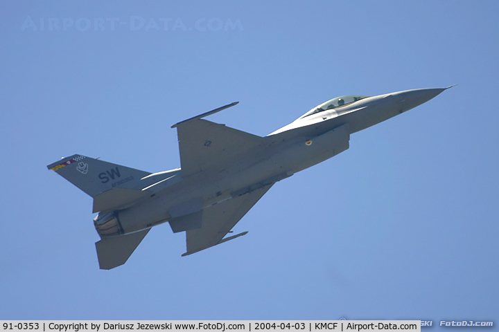91-0353, 1991 General Dynamics F-16C Fighting Falcon C/N CC-51, F-16CJ Fighting Falcon 91-0353 SW from 77th FS 