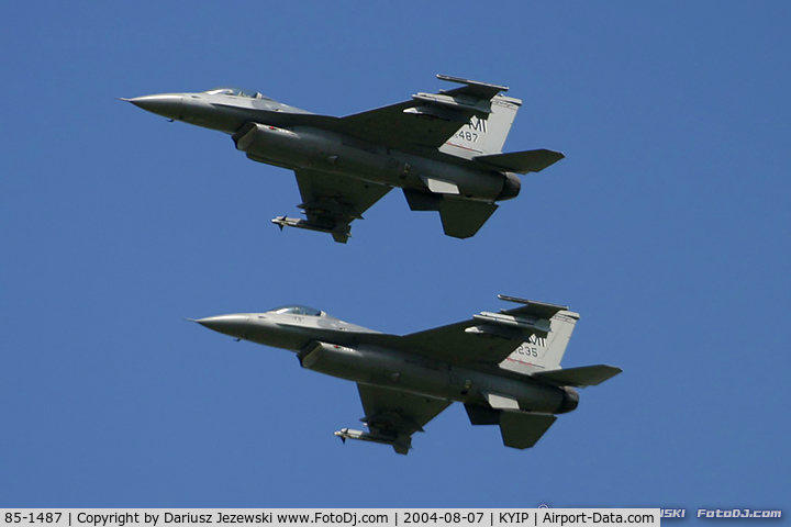 85-1487, 1985 General Dynamics F-16C Fighting Falcon C/N 5C-267, F-16C Fighting Falcon 85-1487 MI from 107th FS 