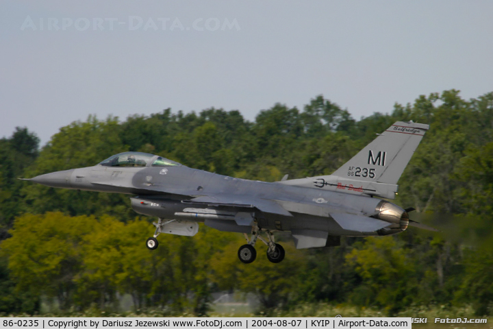 86-0235, General Dynamics F-16C Fighting Falcon C/N 5C-341, F-16C Fighting Falcon 86-0235 MI from 107th FS 