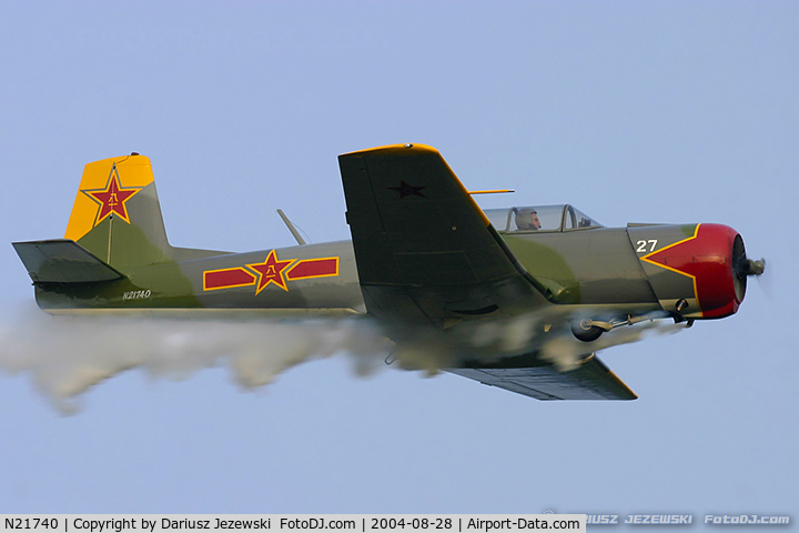 N21740, 1991 Nanchang CJ-6 C/N 3932005, Nanchang CJ-6  C/N 3932005, N21740