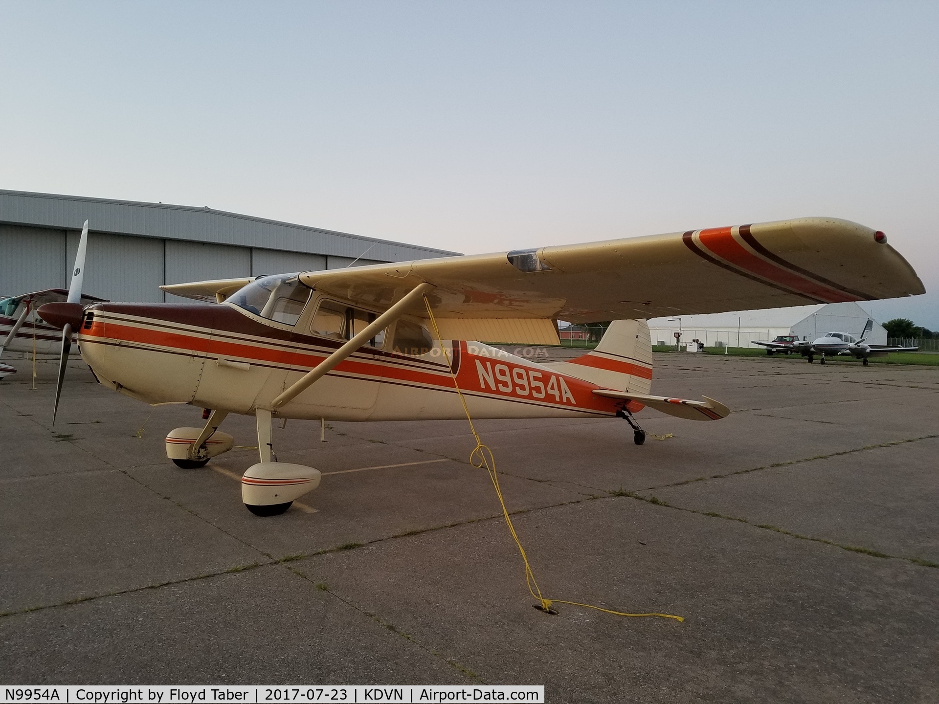 N9954A, 1950 Cessna 170A C/N 19314, On the ramp on a beautiful summer evening