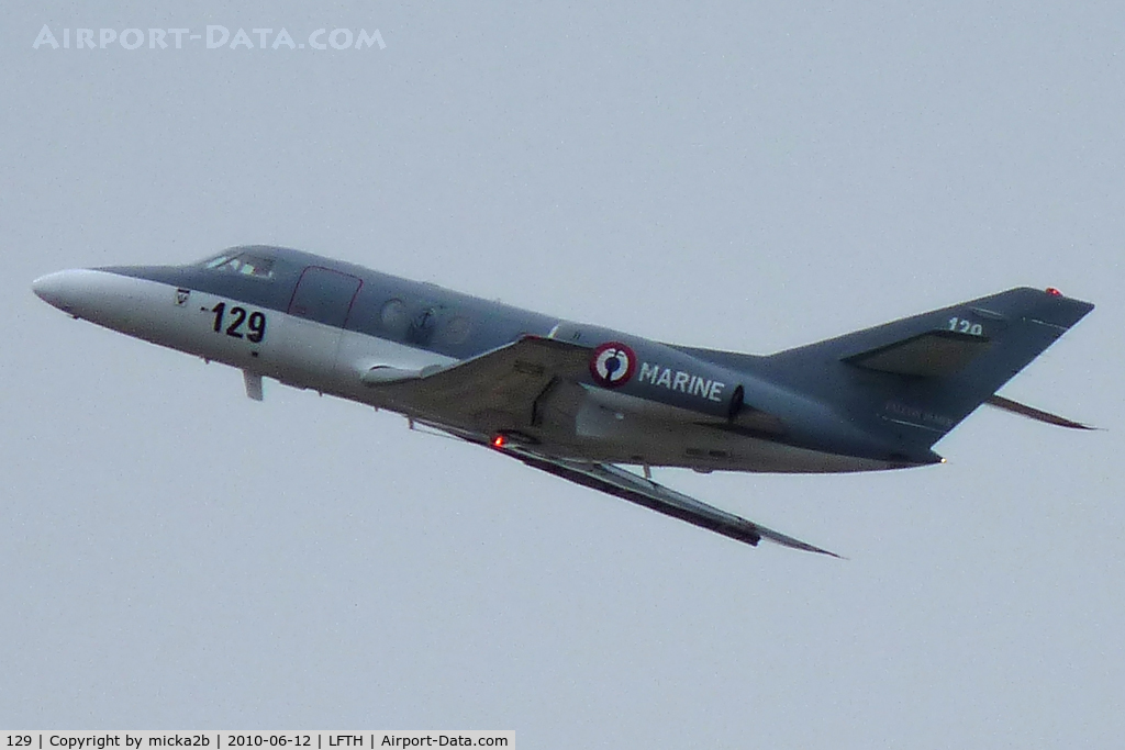 129, 1978 Dassault Falcon 10MER C/N 129, Take off