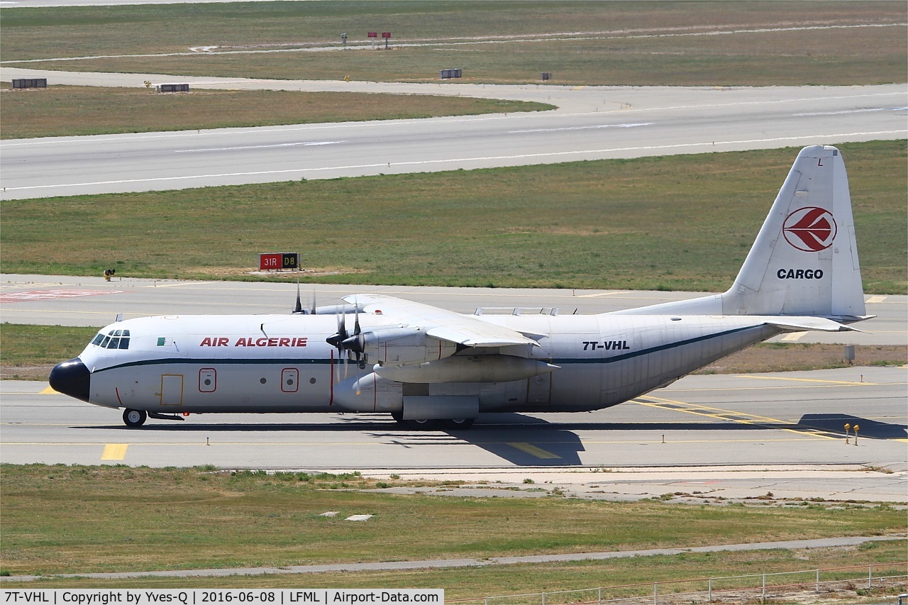 7T-VHL, 1981 Lockheed L-100-30 Hercules (L-382G) C/N 382-4886, Lockheed L-100-30 Hercules, Holding point rwy 31R, Marseille-Provence Airport (LFML-MRS)