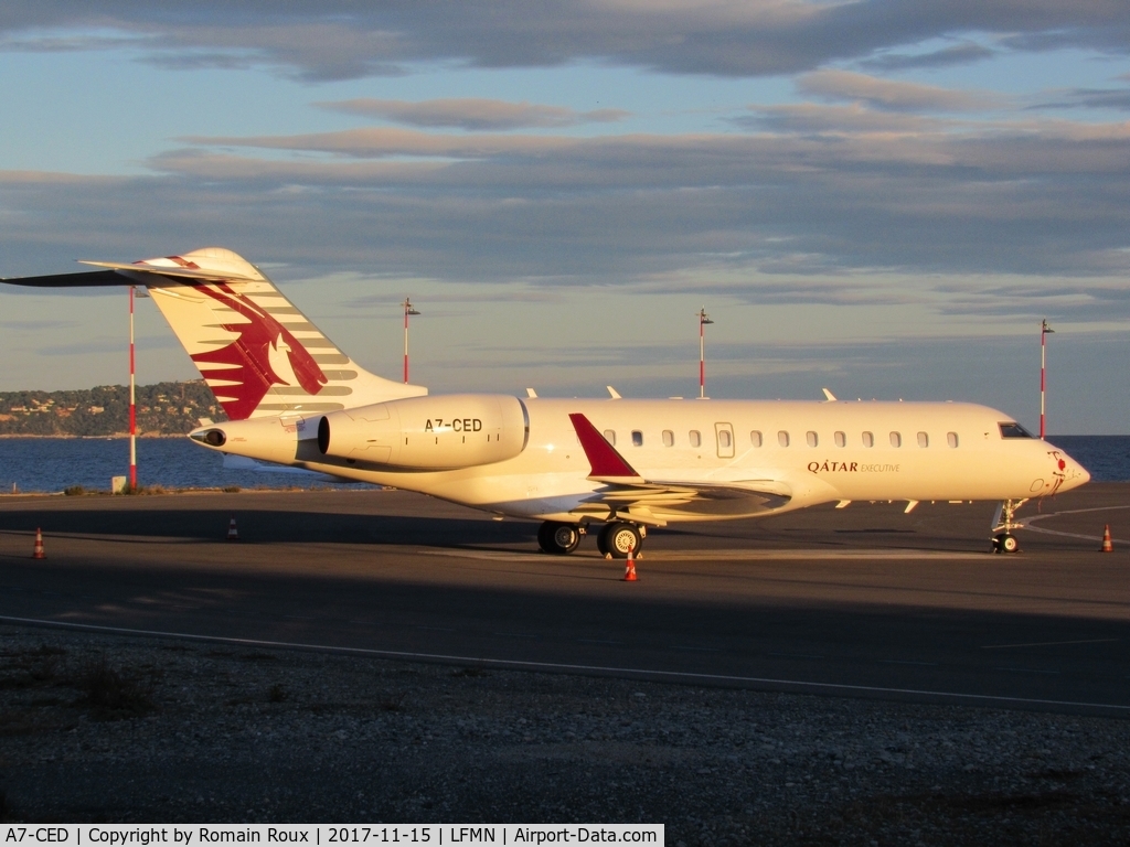 A7-CED, 2009 Bombardier BD-700-1A11 Global 5000 C/N 9370, Parked