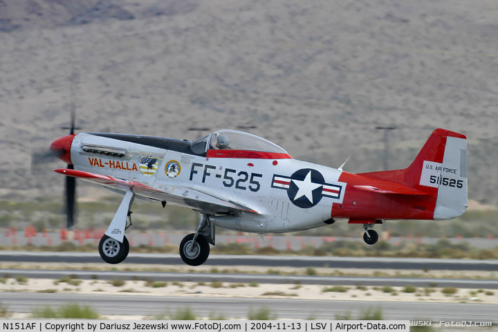 N151AF, 1945 North American P-51D Mustang C/N 45-11525, North American P-51D Mustang 