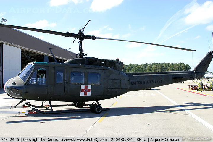 74-22425, Bell UH-1H Iroquois C/N 16749, UH-1H Iroquois 74-22425  from 121st MedCo  Dobbins AFB, GA