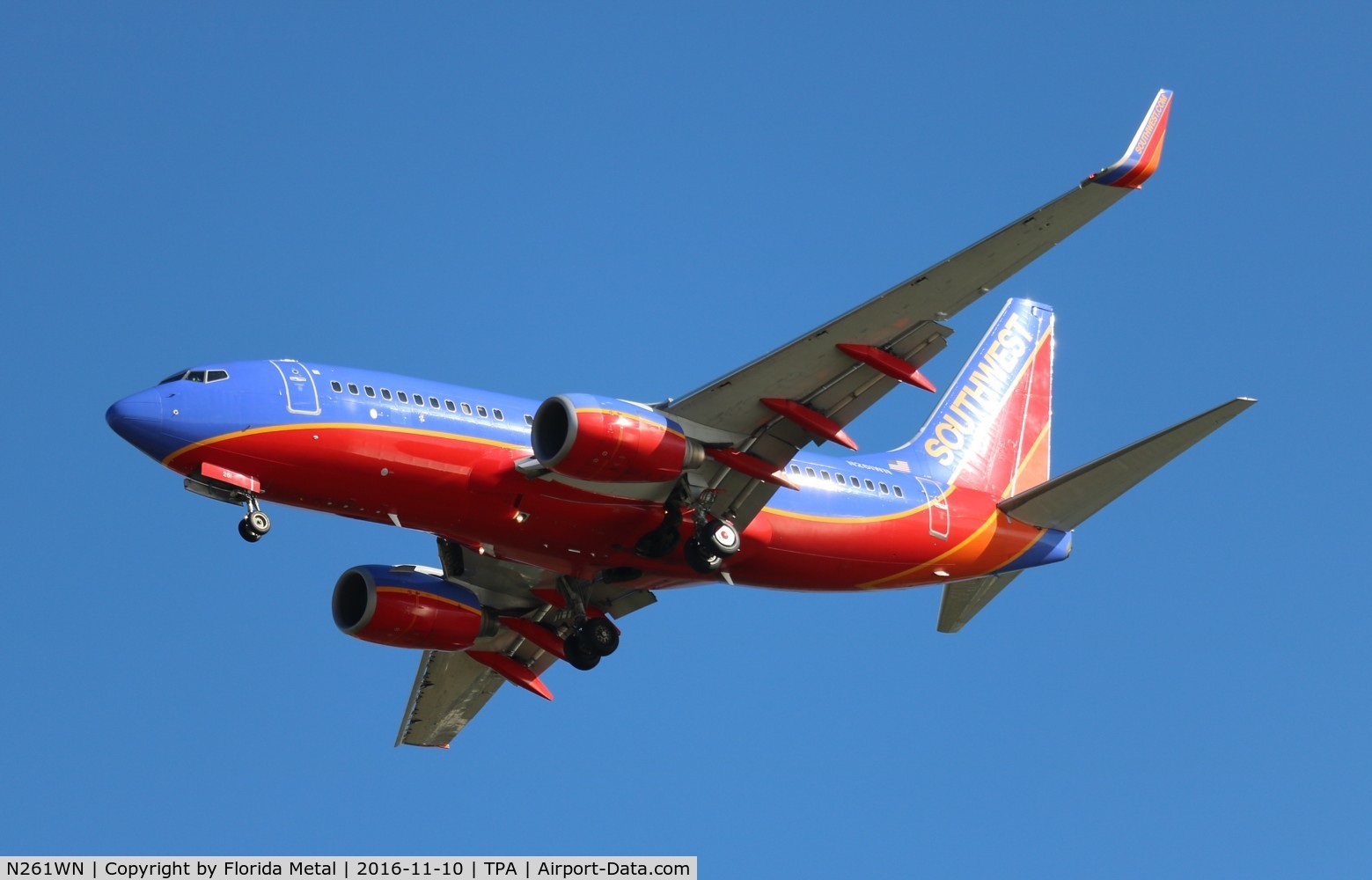 N261WN, 2006 Boeing 737-7H4 C/N 32517, Southwest