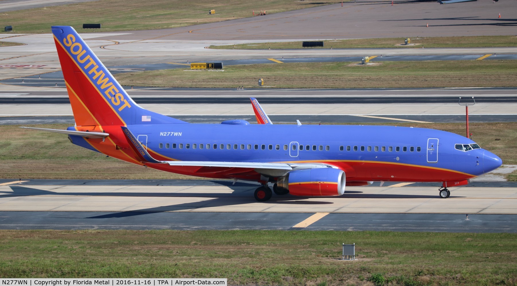 N277WN, 2007 Boeing 737-7H4 C/N 32531, Southwest