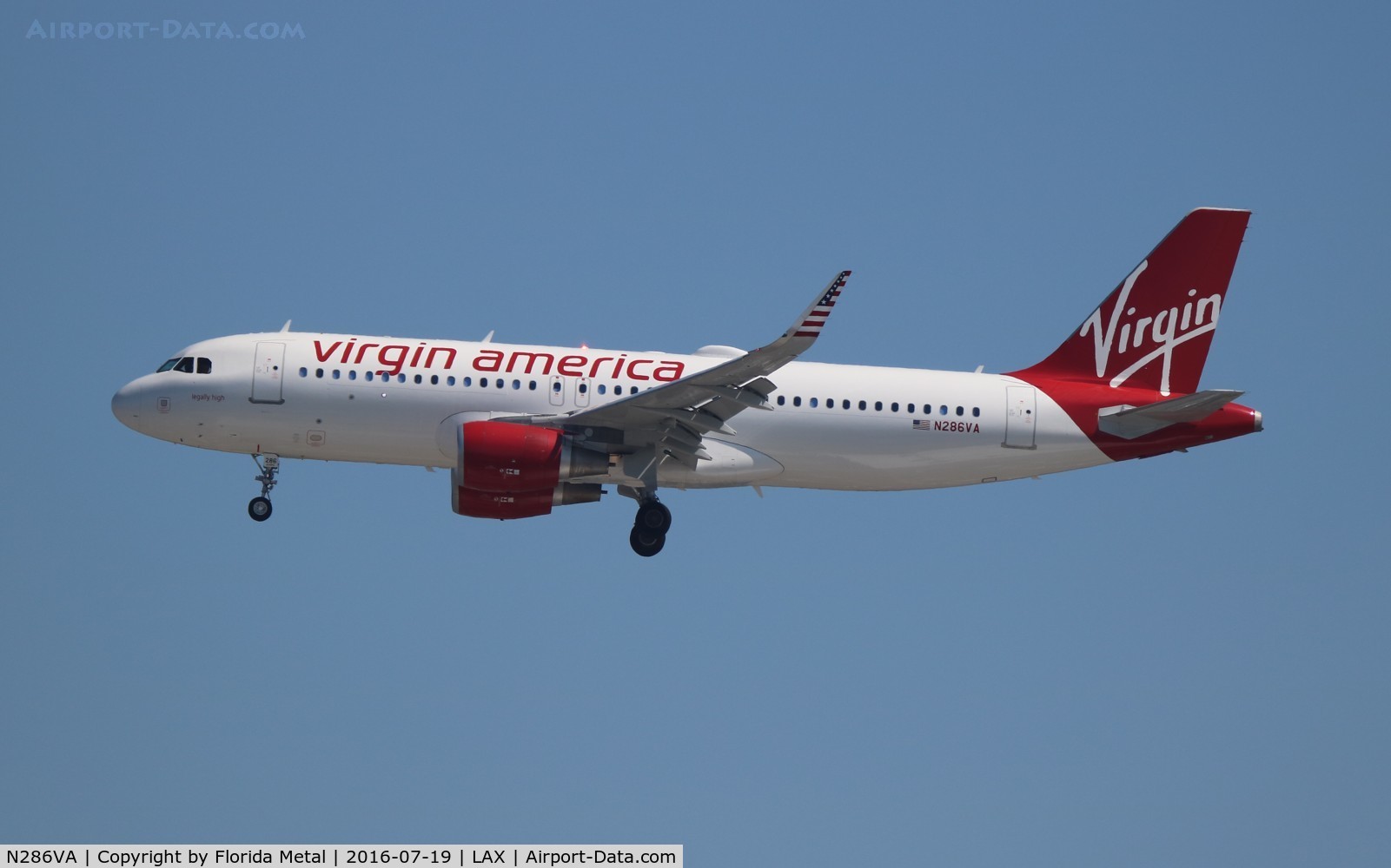 N286VA, 2015 Airbus A320-214 C/N 6939, Virgin America