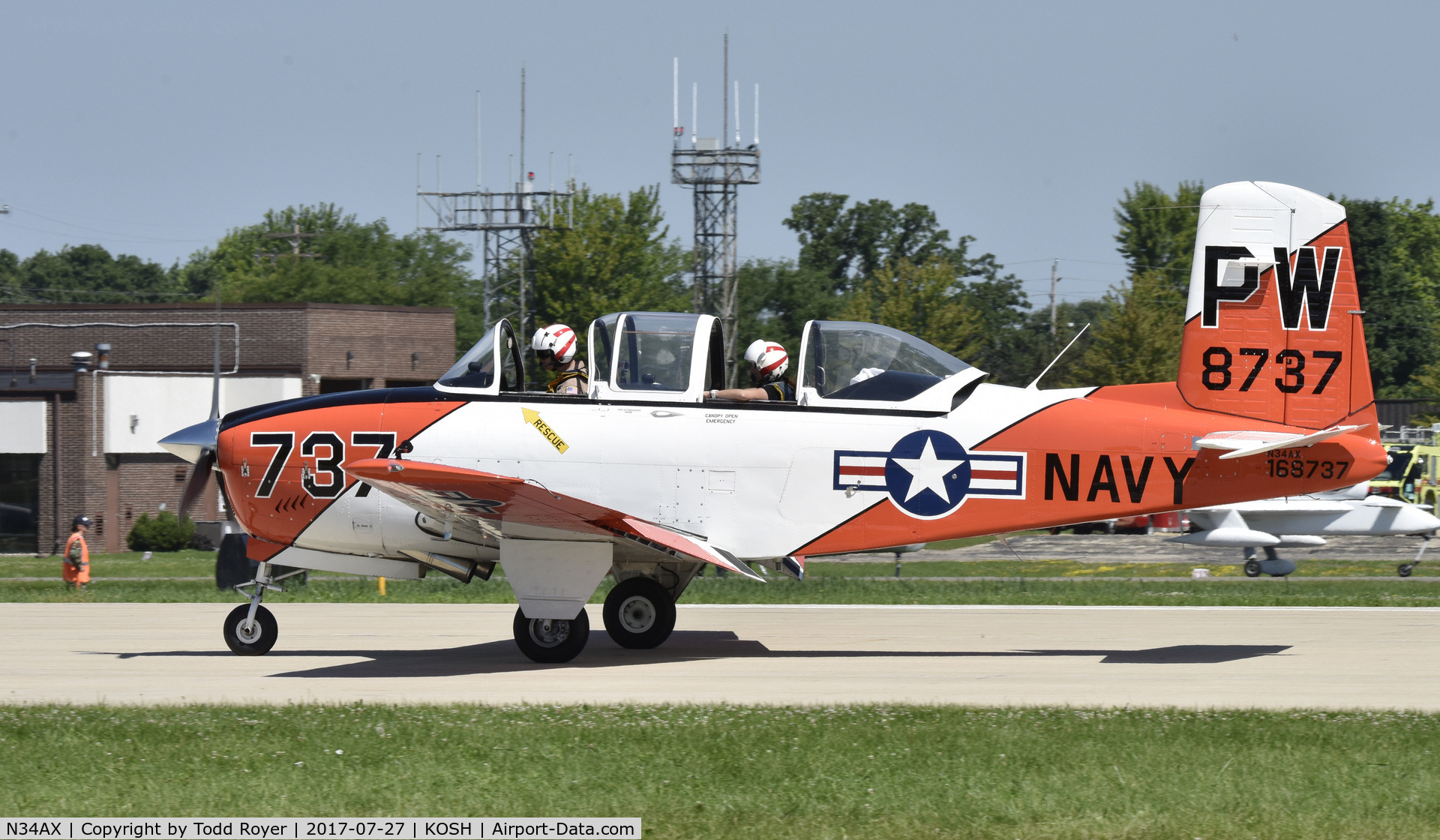N34AX, 1956 Beech T34 Mentor C/N CG-141, Airventure 2017