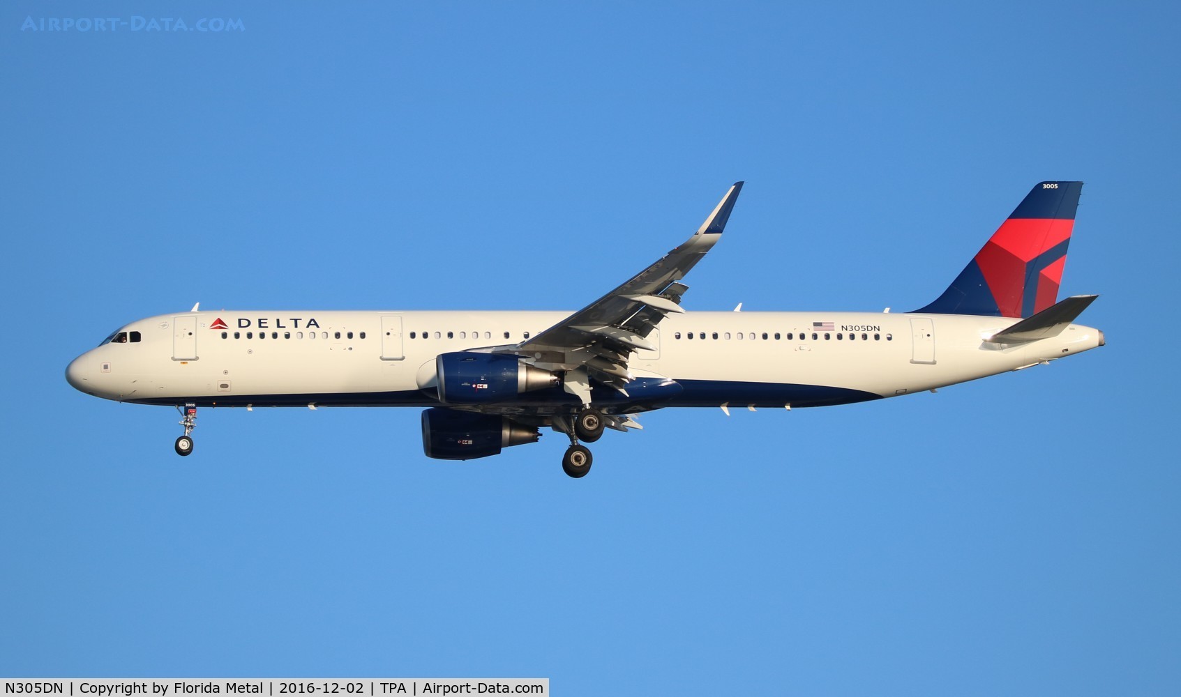 N305DN, 2016 Airbus A321-211 C/N 7149, Delta
