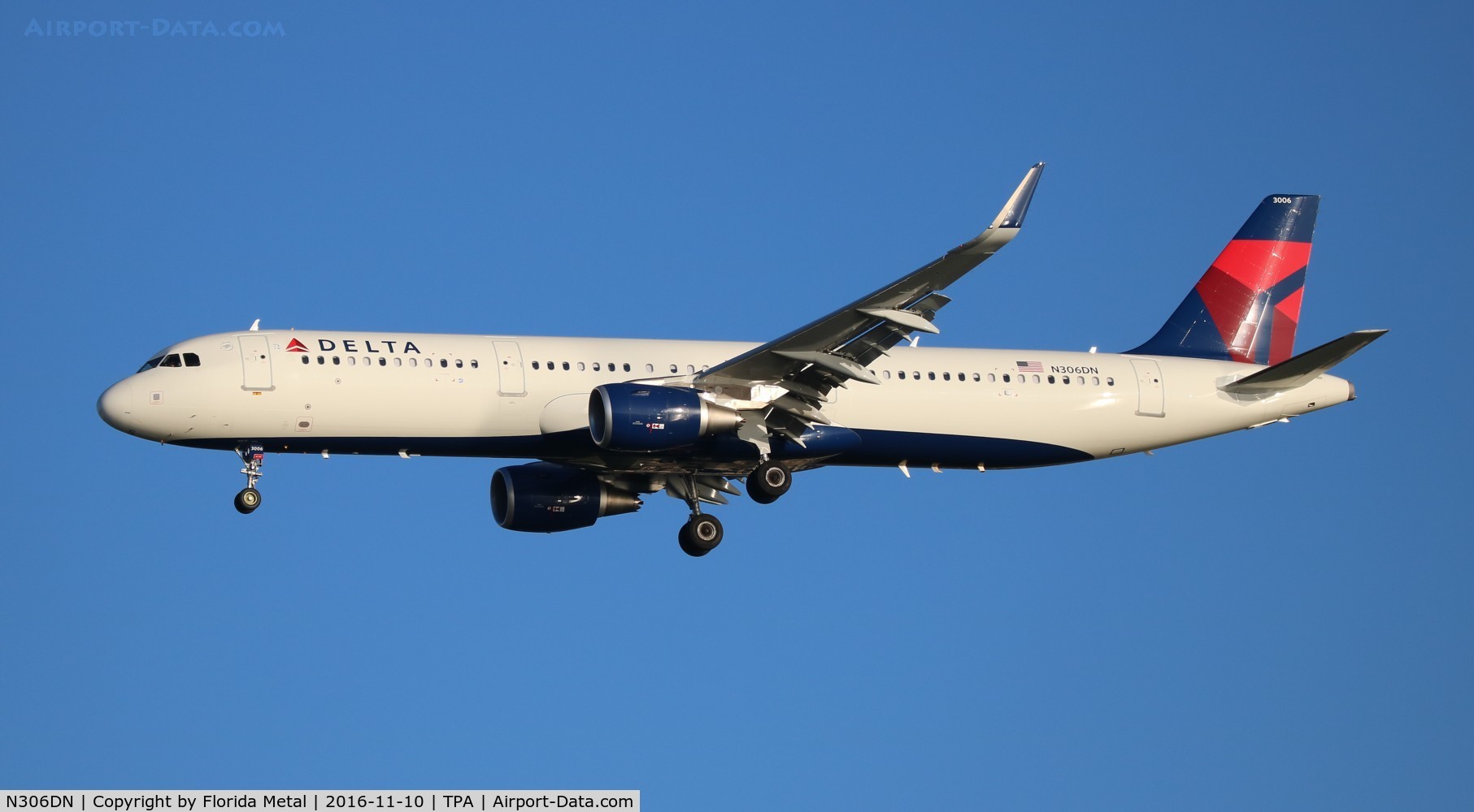 N306DN, 2016 Airbus A321-211 C/N 7165, Delta