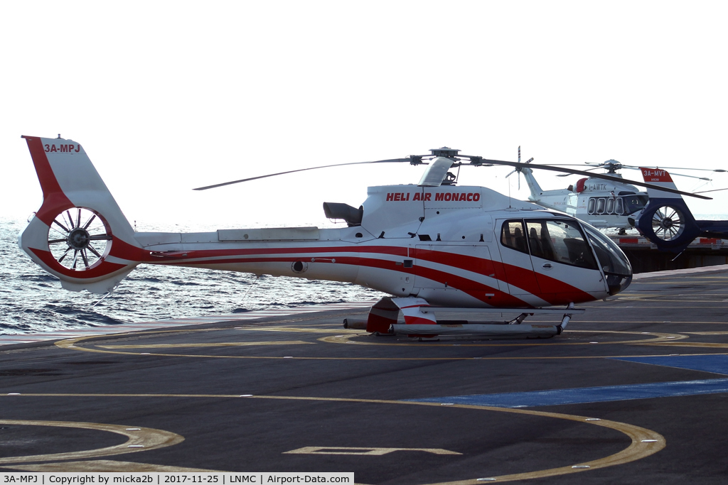 3A-MPJ, Eurocopter EC-130B-4 (AS-350B-4) C/N 3662, Parked