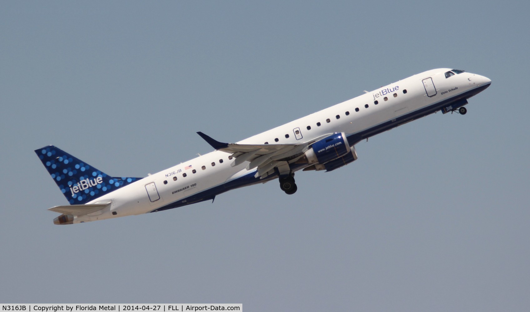 N316JB, Embraer ERJ-190-100 IGW 190AR C/N 19000292, Jet Blue