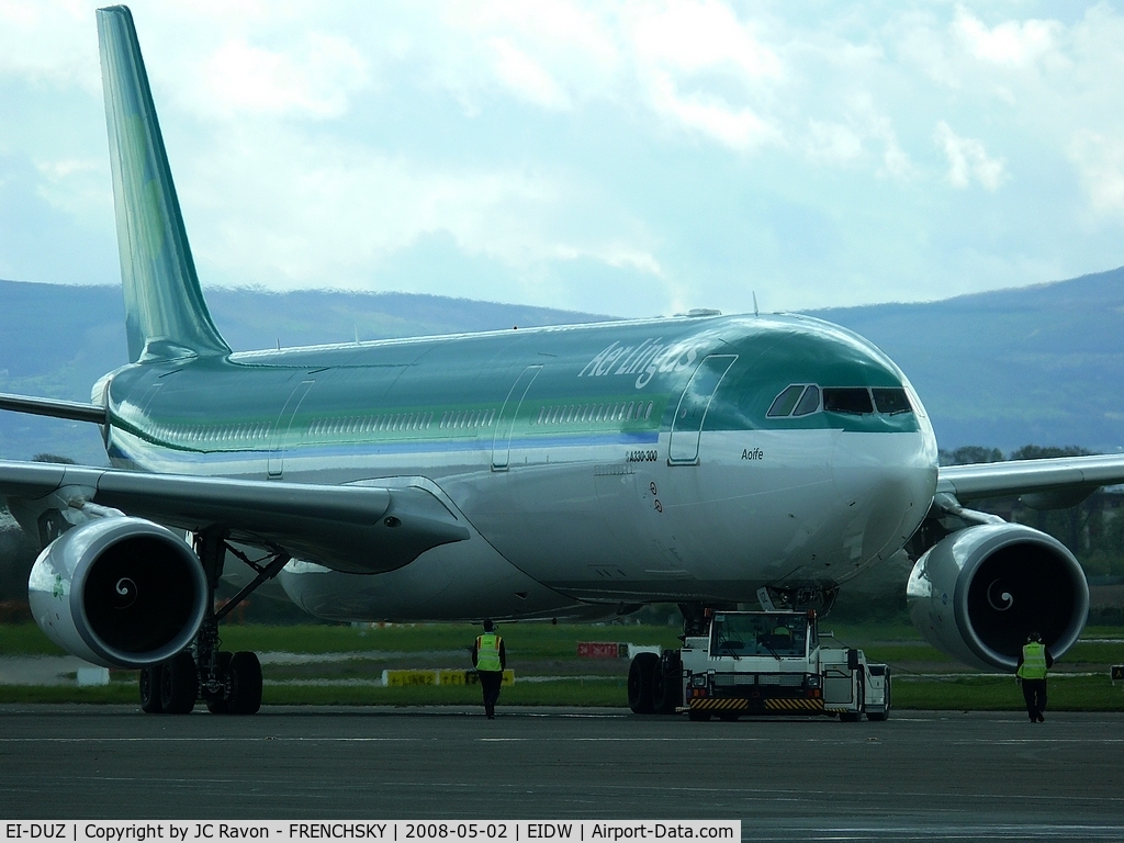 EI-DUZ, 2007 Airbus A330-302 C/N 847, Aer Lingus (St.Aoife) pushback to north america