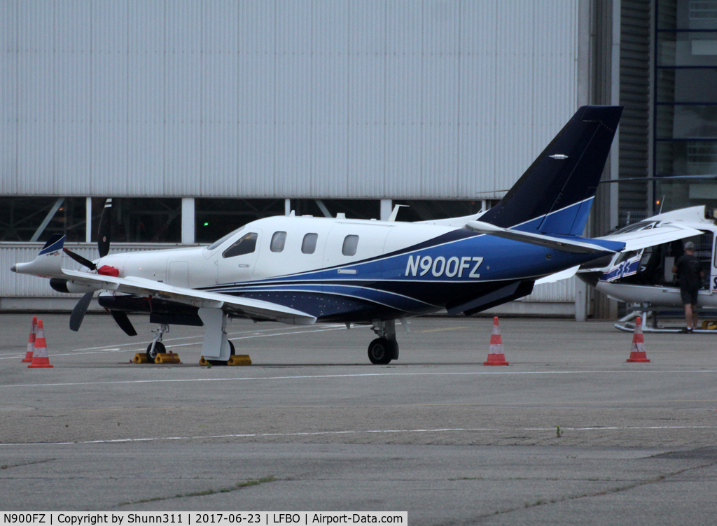N900FZ, 2016 Socata TBM-700 C/N 1108, Parked at the General Aviation area...