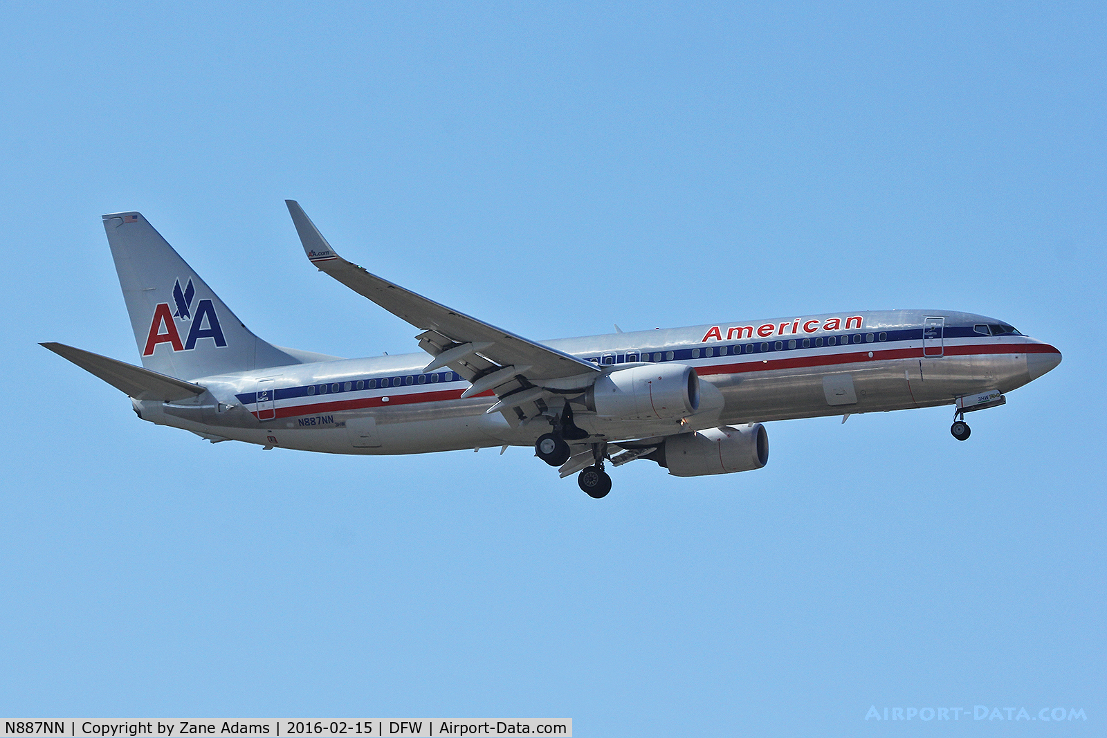 N887NN, 2012 Boeing 737-823 C/N 31141, Arriving at DFW Airport