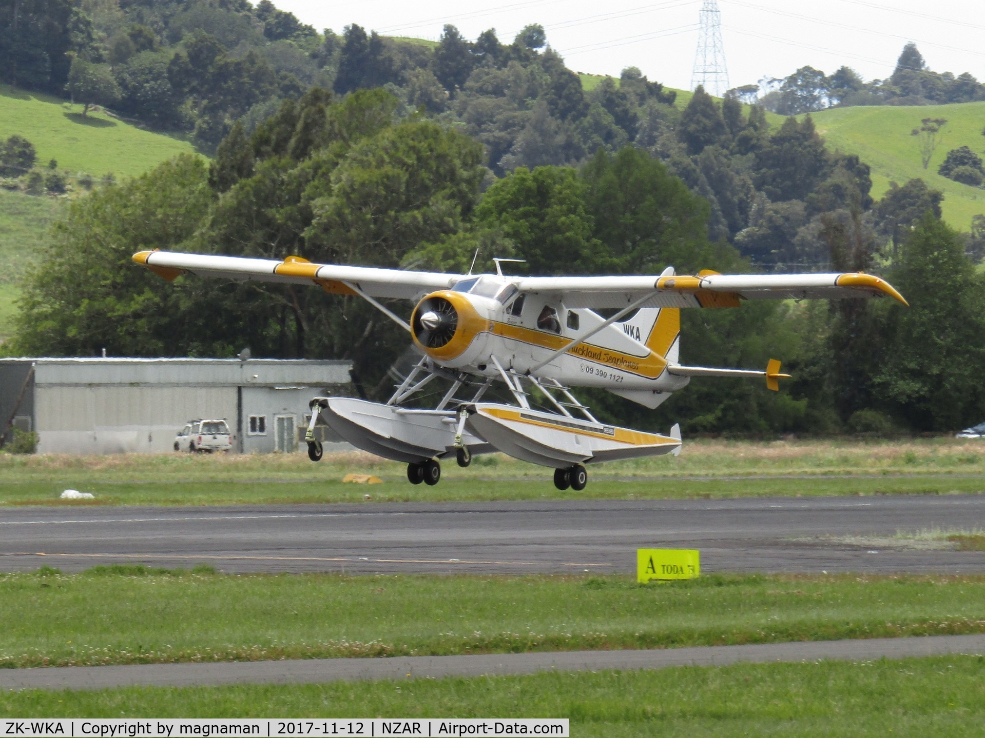 ZK-WKA, 1965 De Havilland Canada DHC-2 Beaver Mk.I C/N 1585, about to touch down