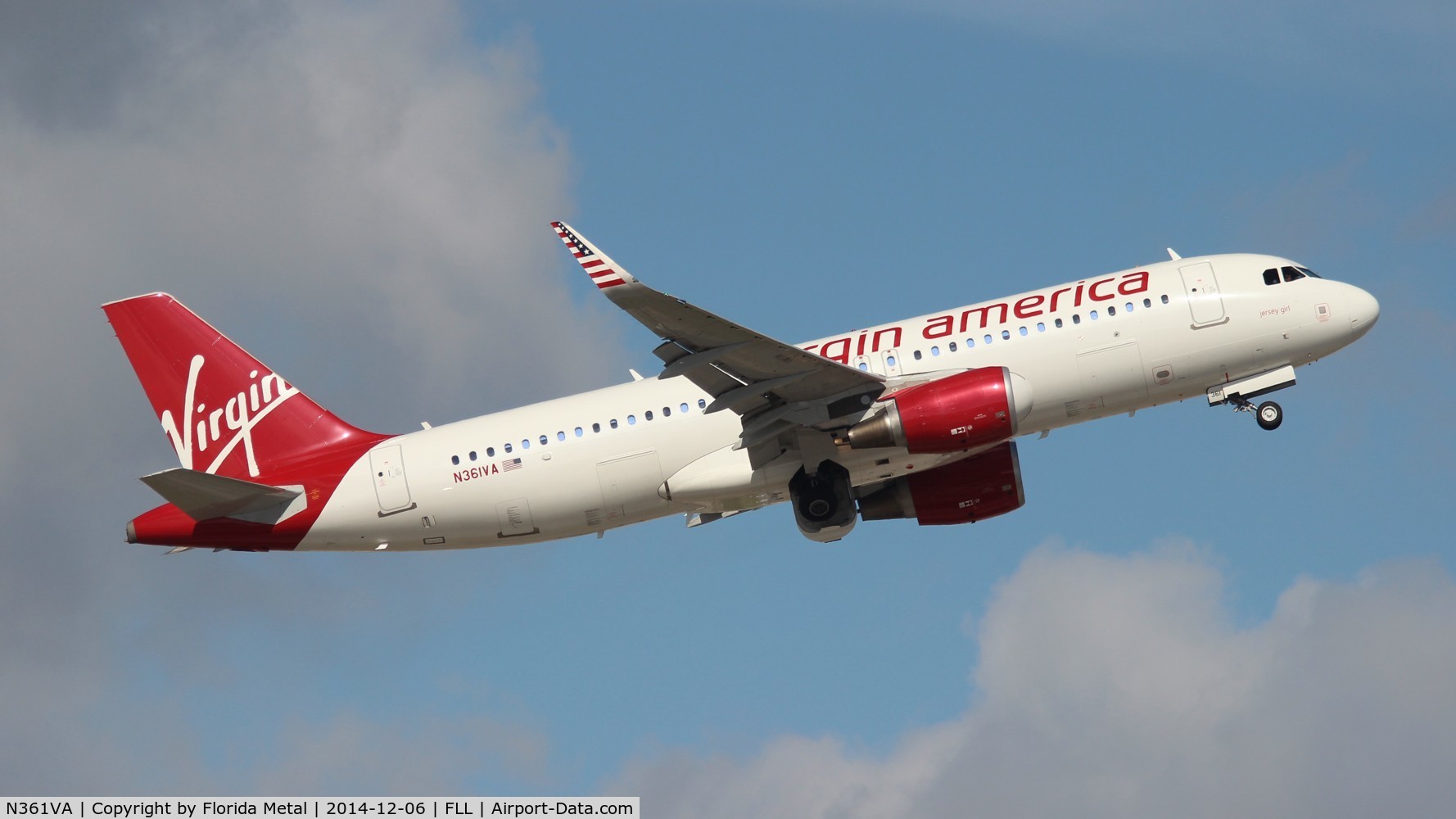 N361VA, 2013 Airbus A320-214 C/N 5515, Virgin America