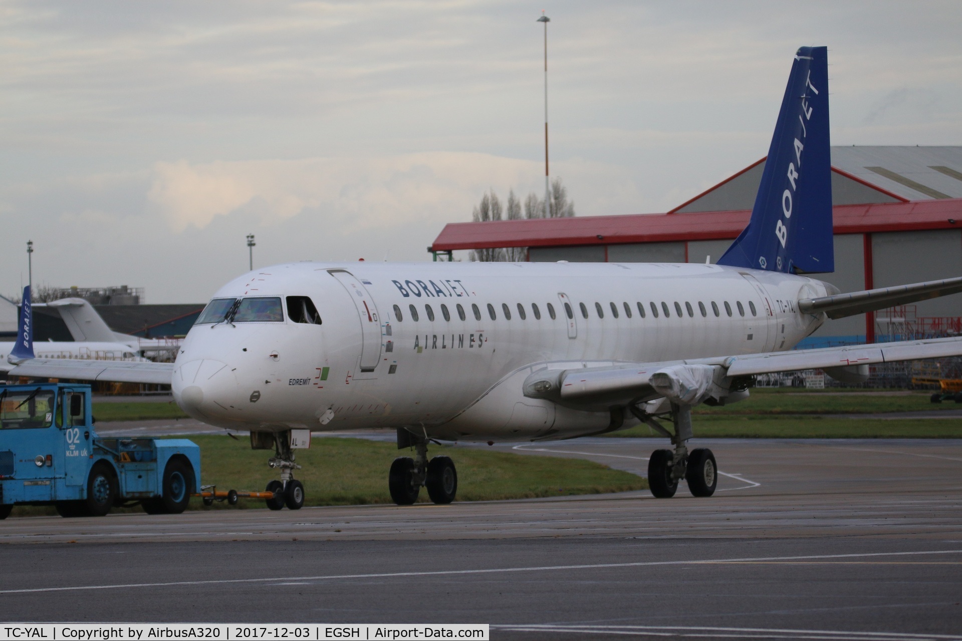 TC-YAL, 2008 Embraer 190LR (ERJ-190-100LR) C/N 19000227, Since arriving in October 2016 this has slowly been loosing parts, and it seems very unlikely to fly out again
Previously operated by Turkish operator Borajett who have since ceased operations
