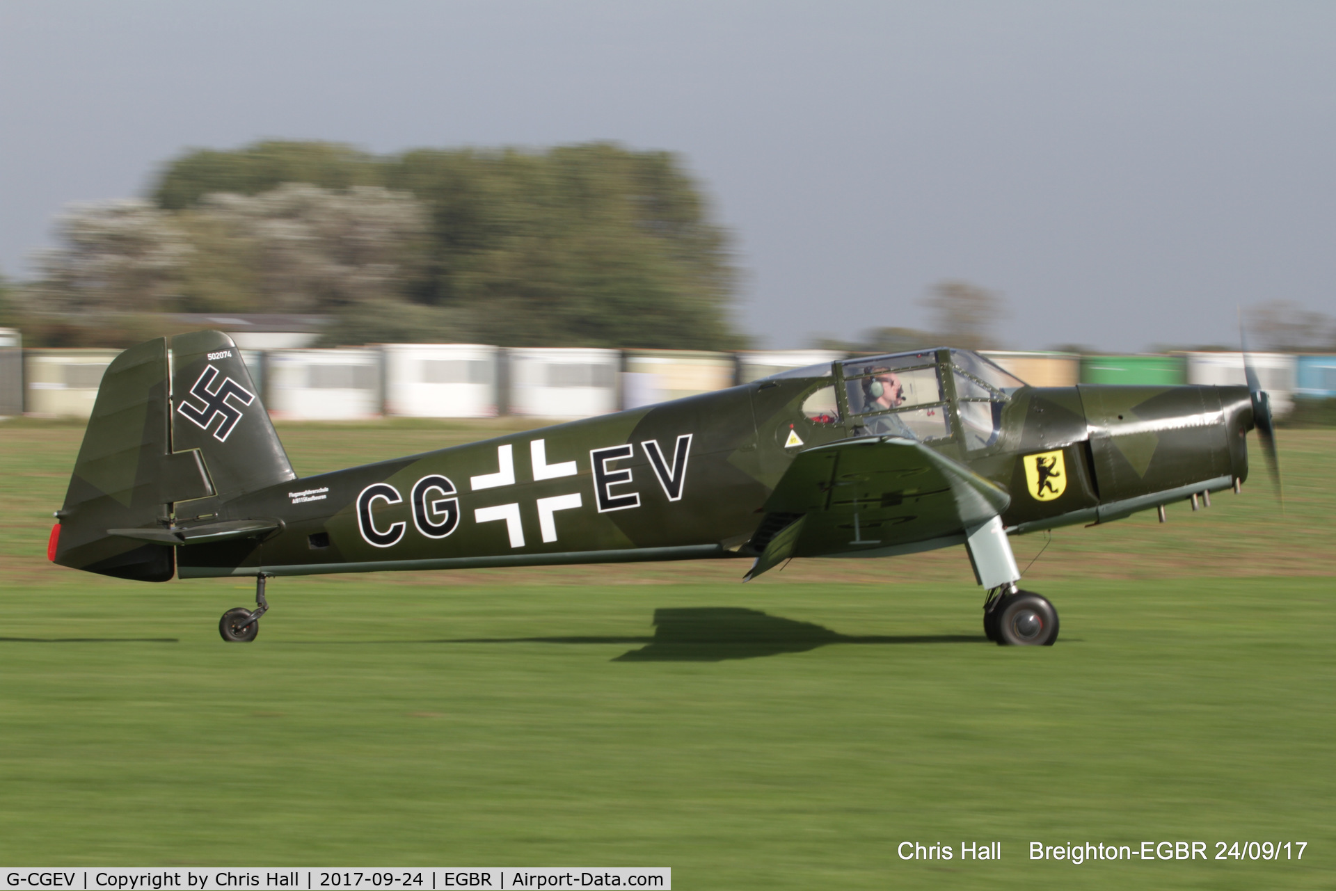 G-CGEV, 1970 Heliopolis Gomhouria Mk.6 (Bu-181) C/N 067, at Breighton