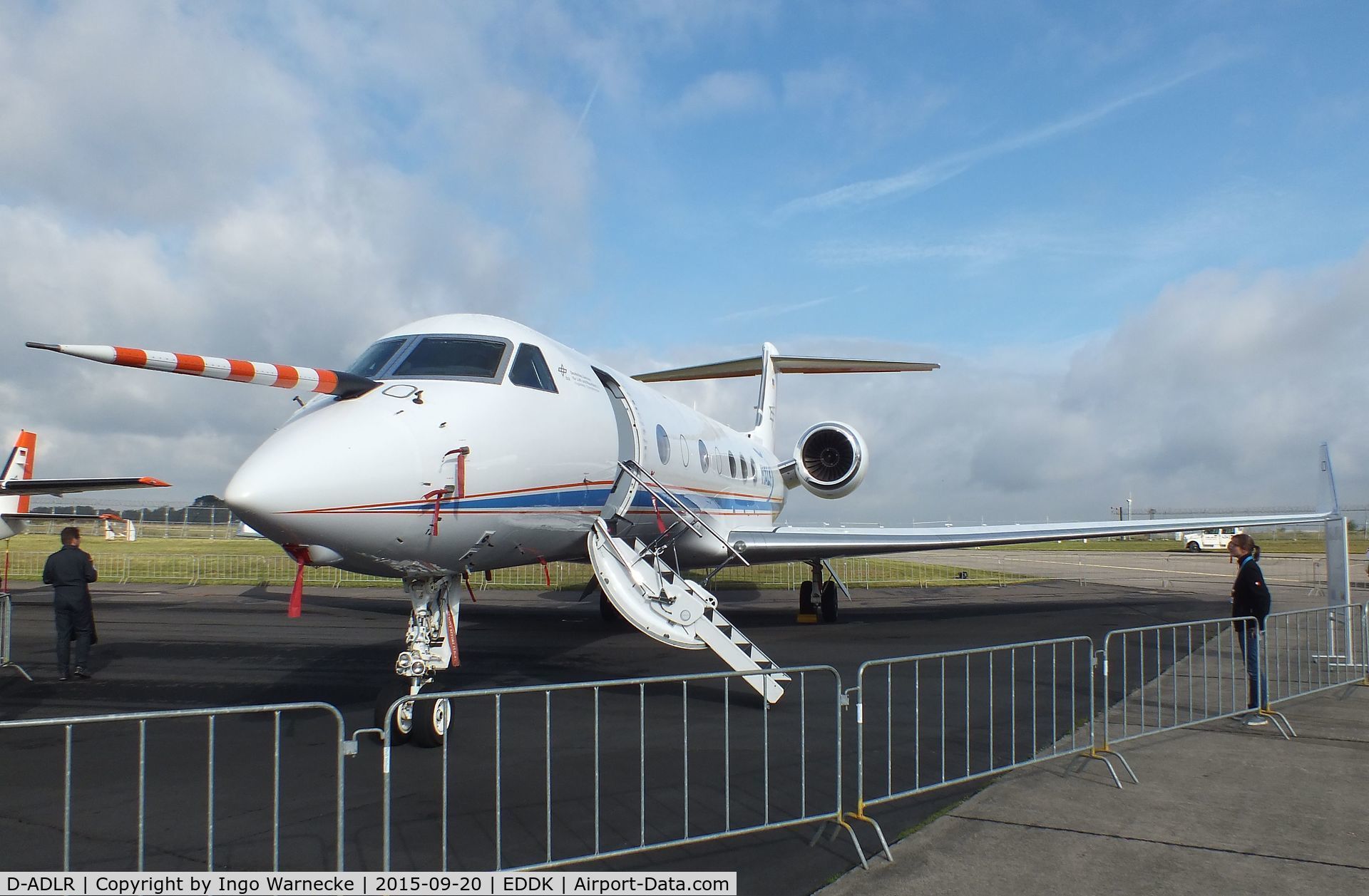 D-ADLR, 2006 Gulfstream Aerospace GV-SP (G550) C/N 5093, Gulfstream Aerospace V-SP G55O HALO research aircraft of DLR at the DLR 2015 air and space day on the side of Cologne airport