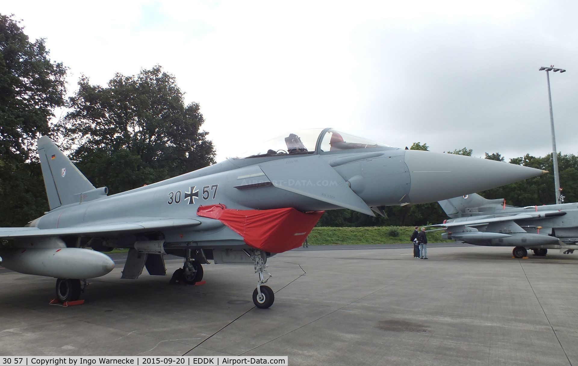 30 57, Eurofighter EF-2000 Typhoon C/N GS041, Eurofighter EF2000 of the Luftwaffe (German Air Force) at the DLR 2015 air and space day on the side of Cologne airport