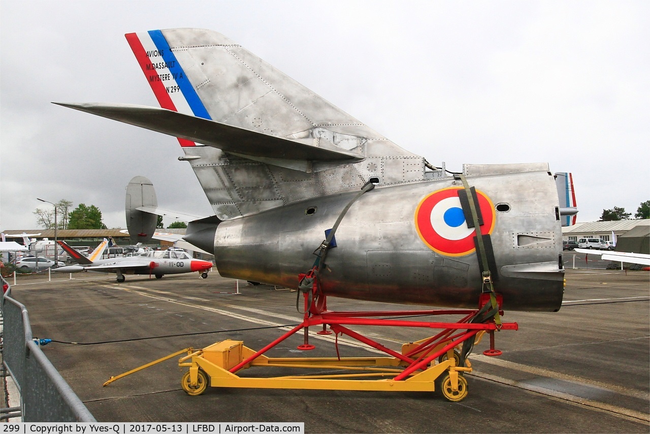 299, Dassault Mystere IVA C/N 299, Dassault MD 454 Mystère IV A, Preserved at C.A.E.A museum, Bordeaux-Merignac Air base 106 (LFBD-BOD)
