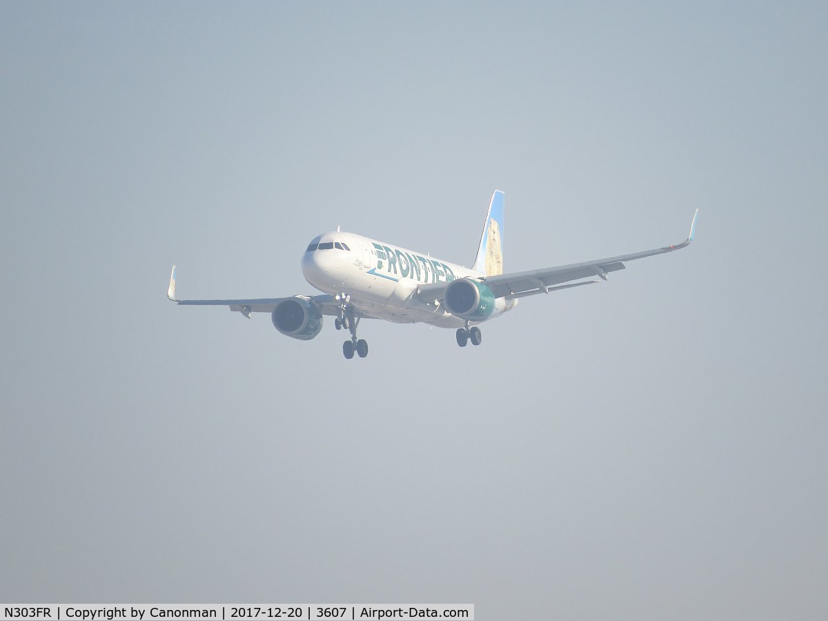 N303FR, 2016 Airbus A320-251N C/N 7249, Landing