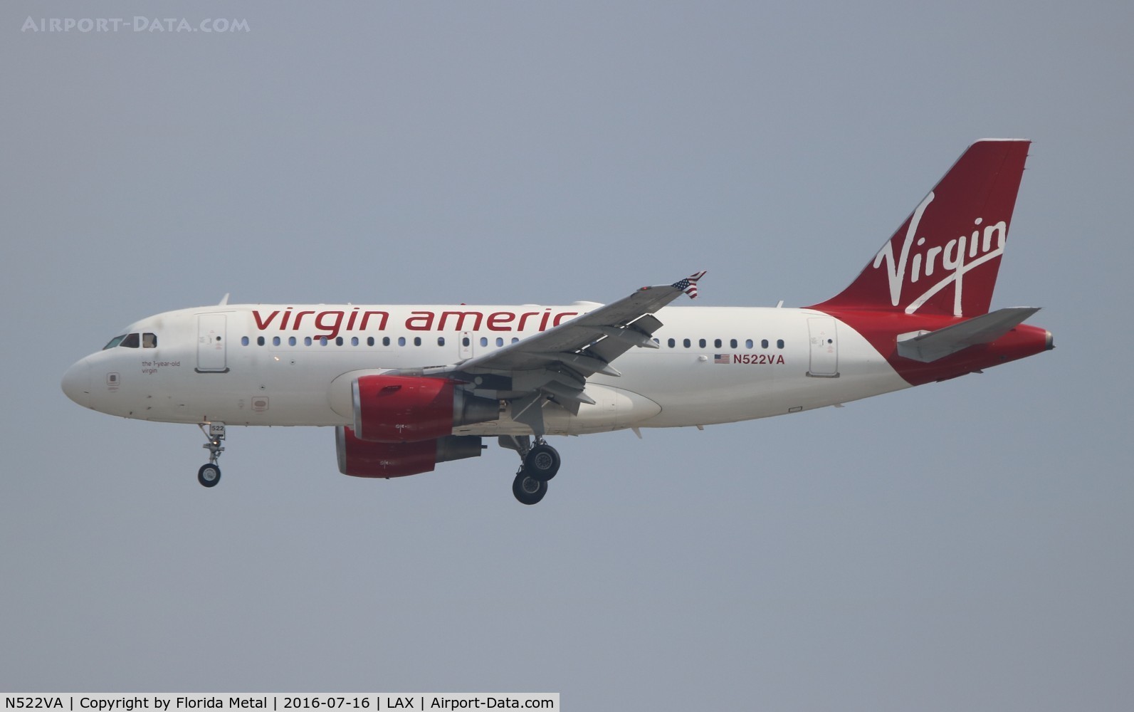 N522VA, 2006 Airbus A319-112 C/N 2811, Virgin America
