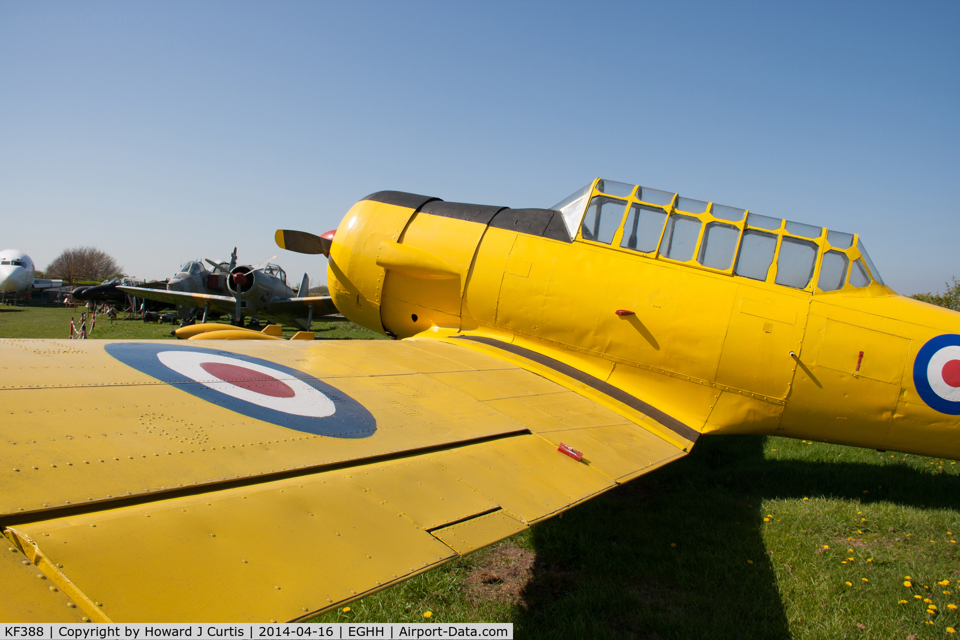 KF388, North American Harvard IIB C/N Composite, On display at the Bournemouth Aviation Museum