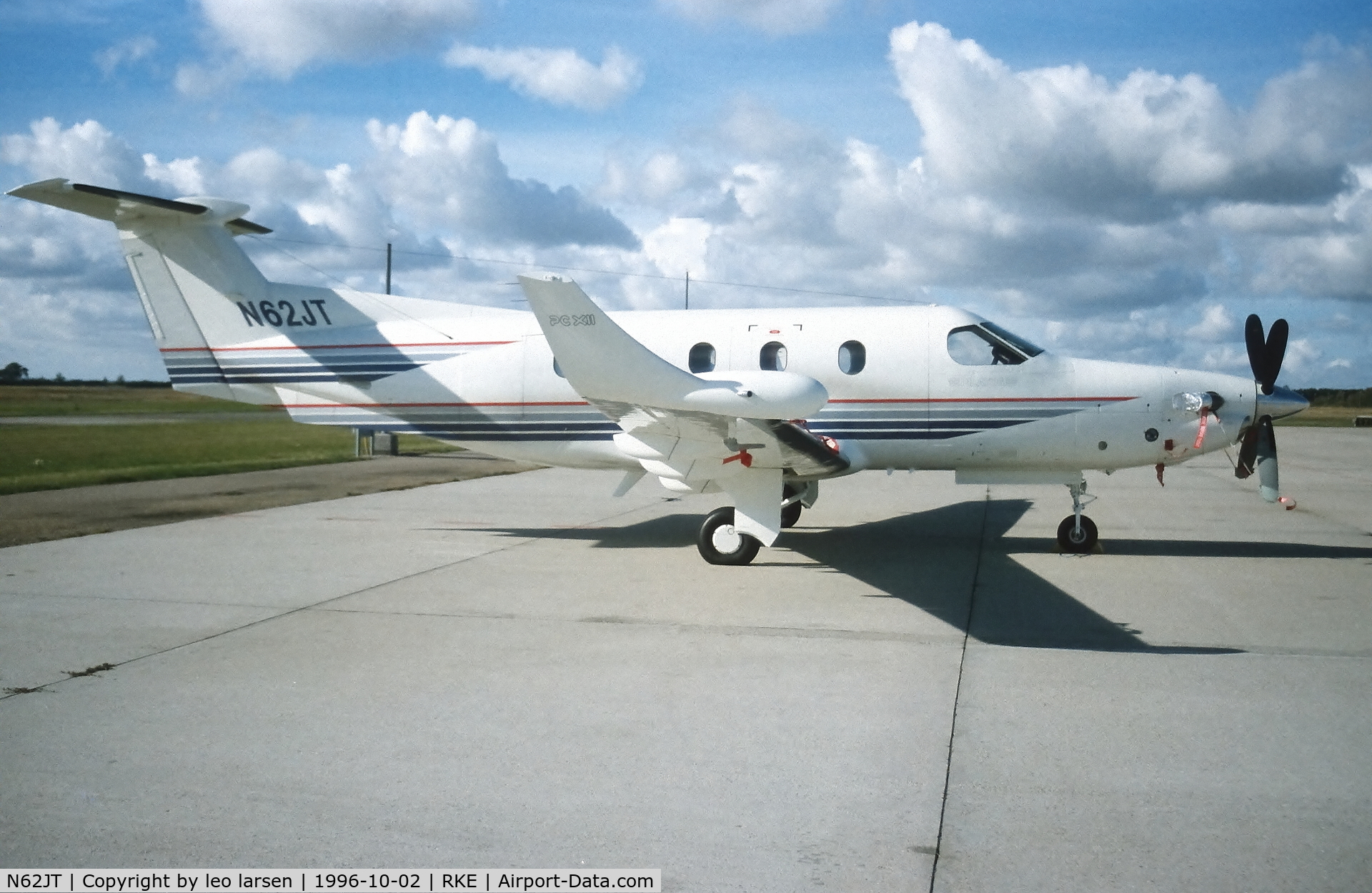 N62JT, 1994 Pilatus PC-12/45 C/N 107, Roskilde 2.10.1996. To PH-ECC