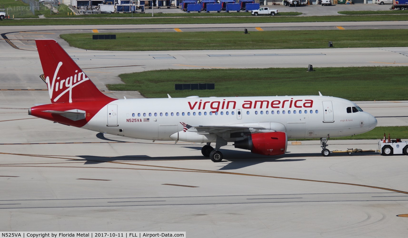 N525VA, 2007 Airbus A319-112 C/N 3324, Virgin America