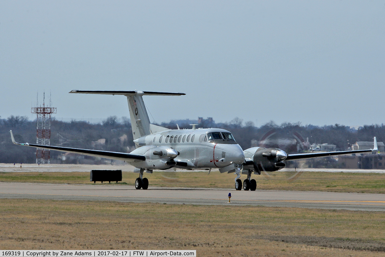 169319, 2015 Beechcraft UC-12W Huron C/N FM-61, Departing Meacham field, Fort Worth, TX