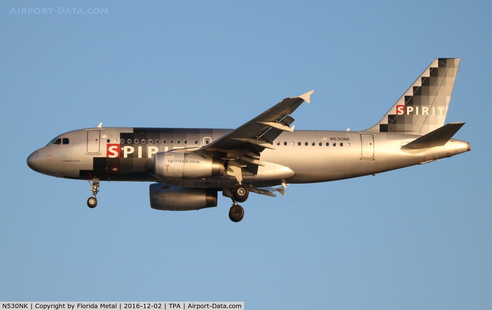 N530NK, 2007 Airbus A319-132 C/N 3017, Spirit