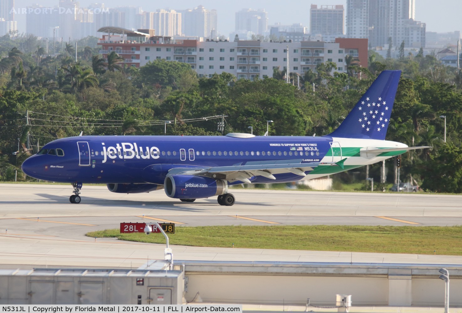 N531JL, 2001 Airbus A320-232 C/N 1650, Jet Blue NYPD